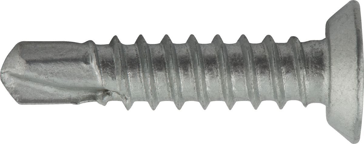 Still life image of the Kwik-Flex screw for curtain wall applications.