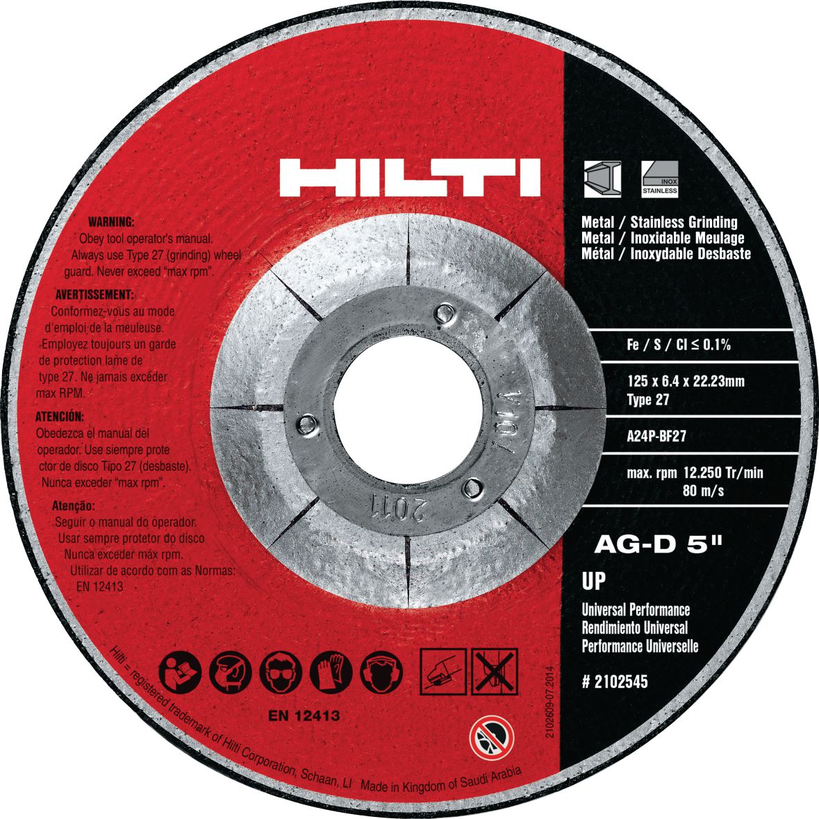 Abrasive Grinding Disc, Universal Premium