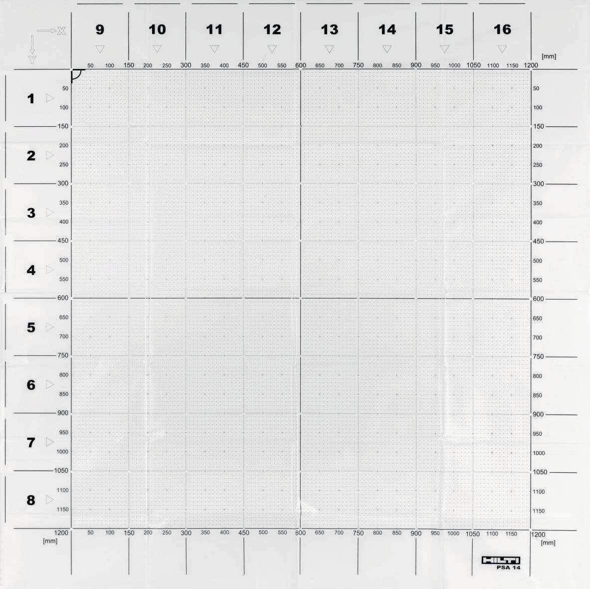 Detection systems, Reference grids, Imagescan, metric units, PS 1000 X-Scan