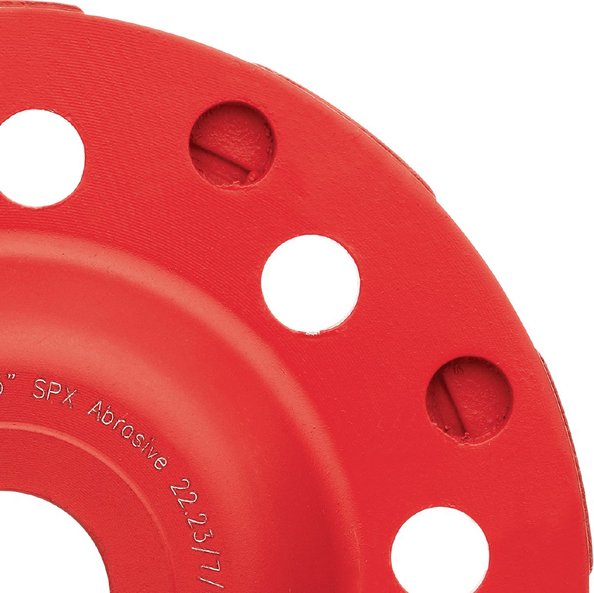 DG Cup wheels AG SPX abrasive, cooling holeDiamond cup 125/5" SPX, abrasive, Back detail