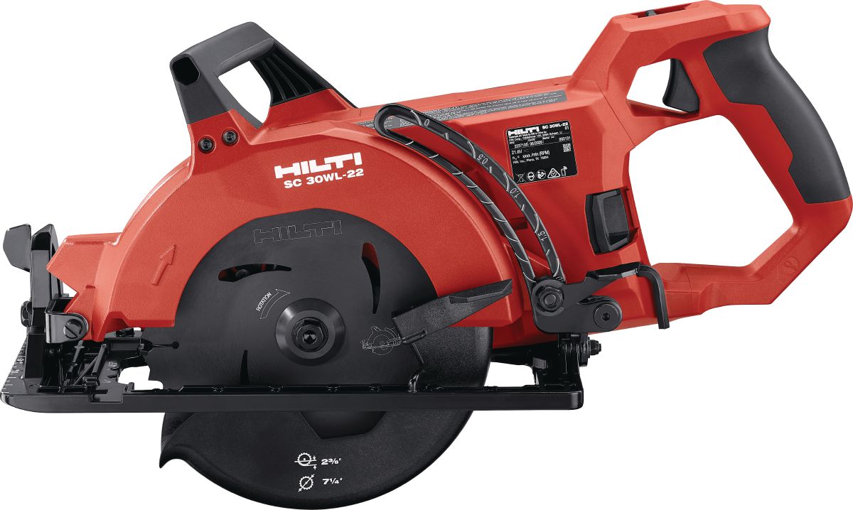 Still life image of cordless circular saw SC 30WL-22 without battery.  .