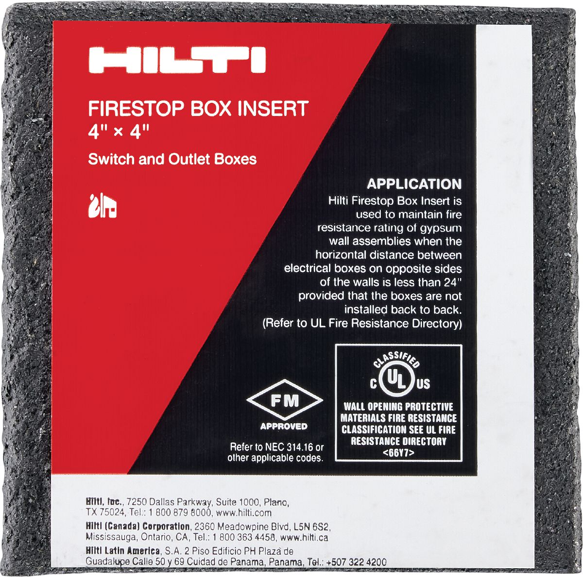 Hilti Firestop Box Insert