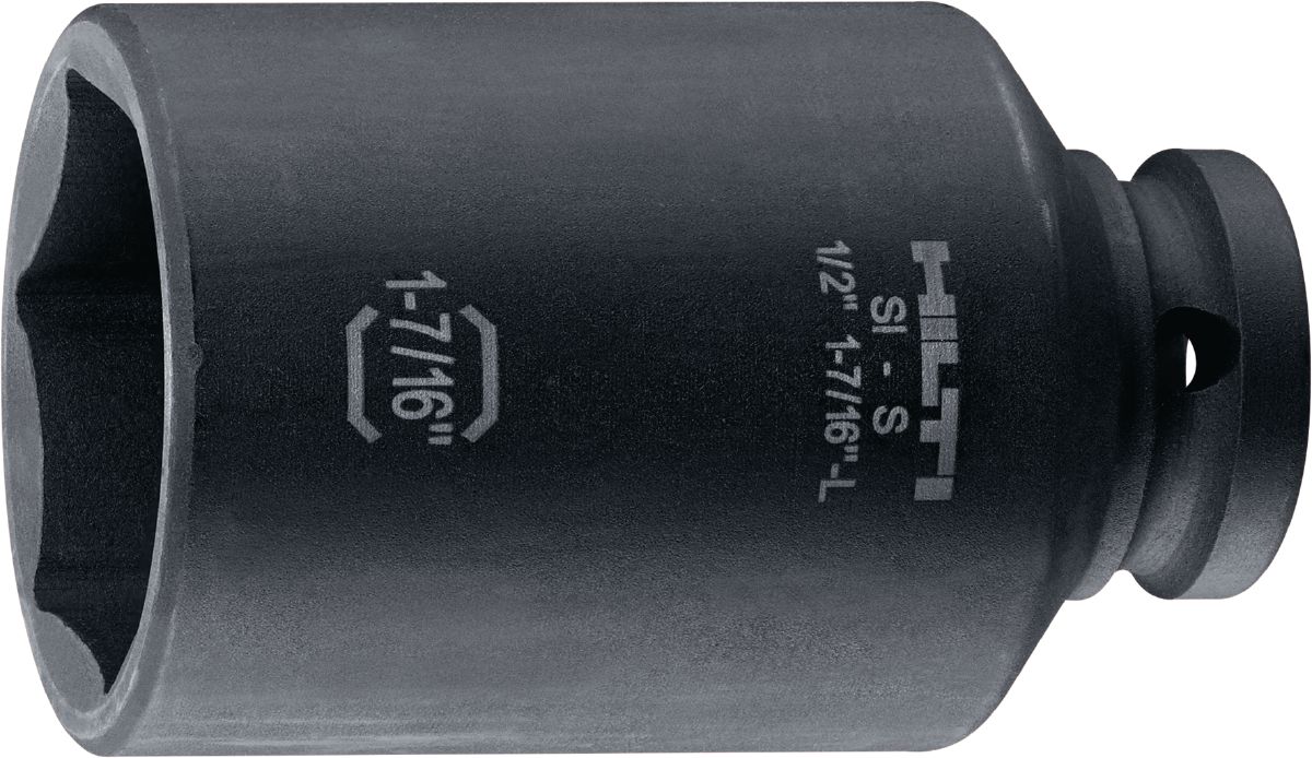 Impact socket, S-NSD, 1/2", long