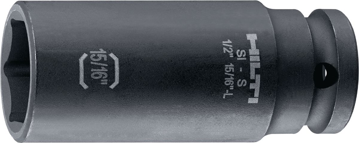 Impact socket, S-NSD, 1/2", long