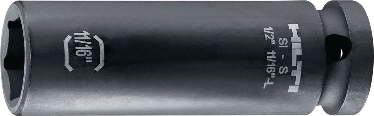Impact socket, S-NSD, 1/2", long
