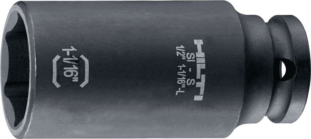 Impact socket, S-NSD, 1/2", long
