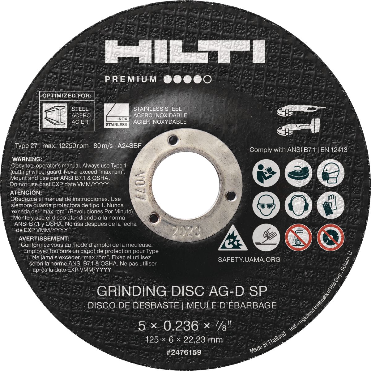 Still life image of the AG-D SP Type 27 Grinding disc