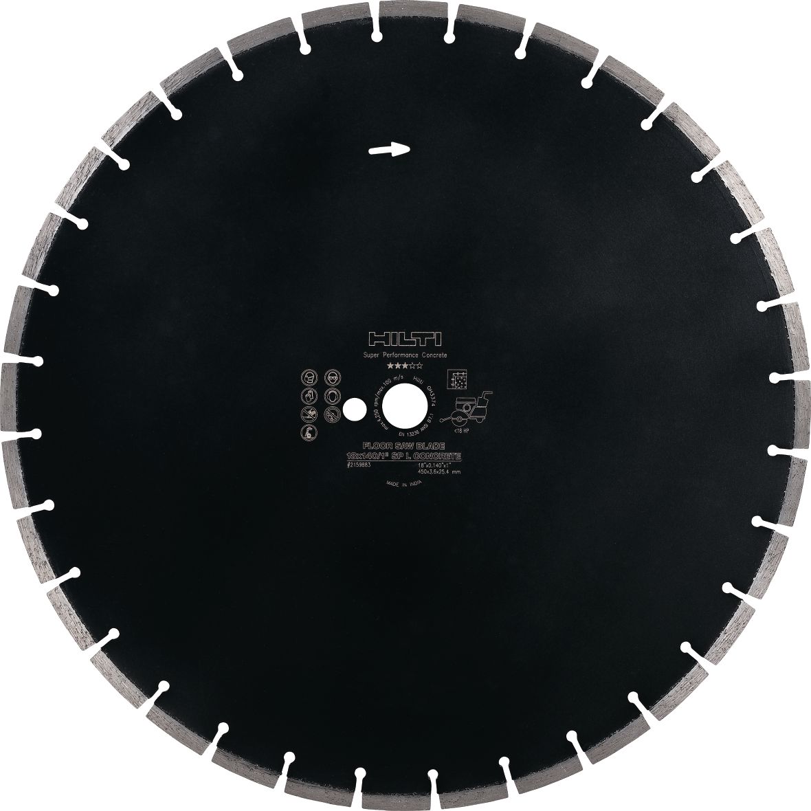 Floor saw blade 18x140/1" SP L concrete (88851)
