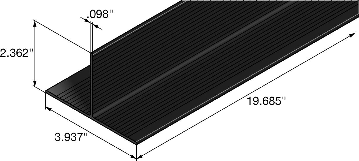 MFT-T Profile Black Anodized