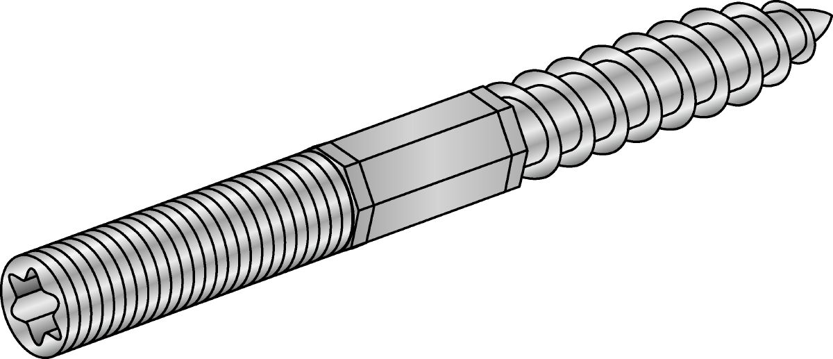 Ocynkowana śruba kołkowa, stal 4.6, łeb Torx