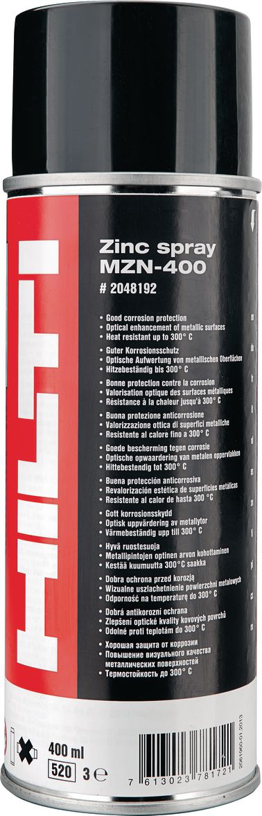 MZN-400 zinc spray - Modular support accessories - Hilti Singapore