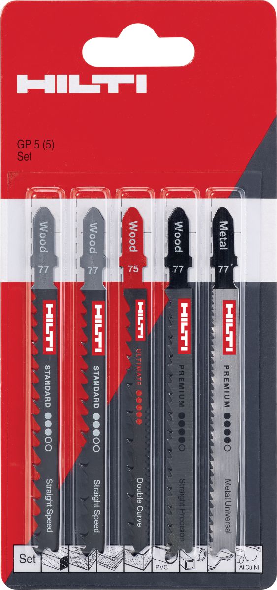 ジグソー用ソーブレードセット - ソーブレード - Hilti Japan