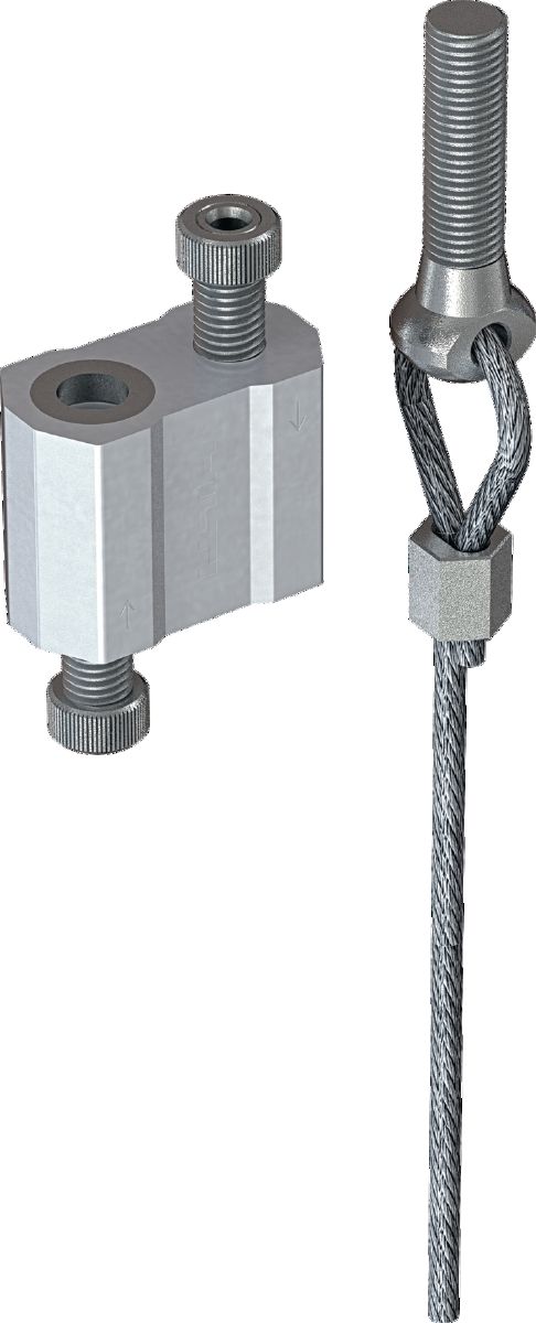 Kit de verrouillage de câble MW-EB L avec câble métallique, cheville à anneau de fin