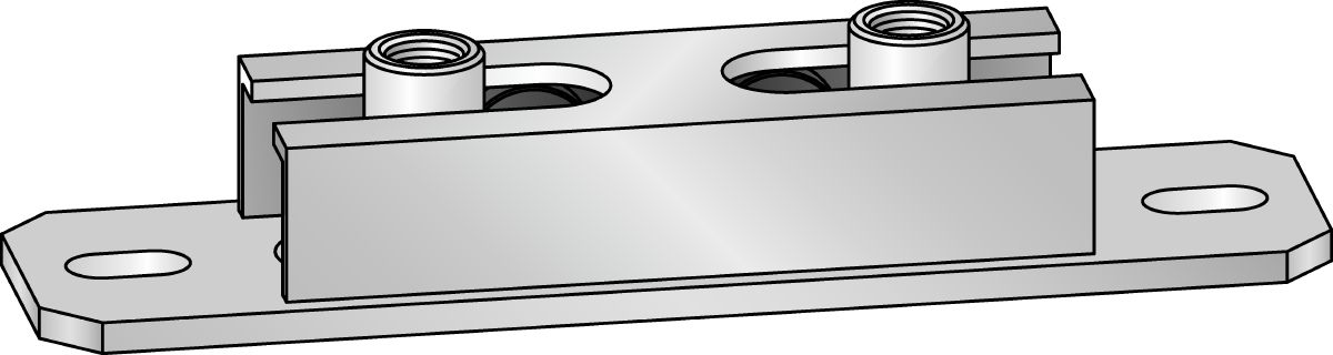 Double curseur transversal à rouleaux MRG-UK D6