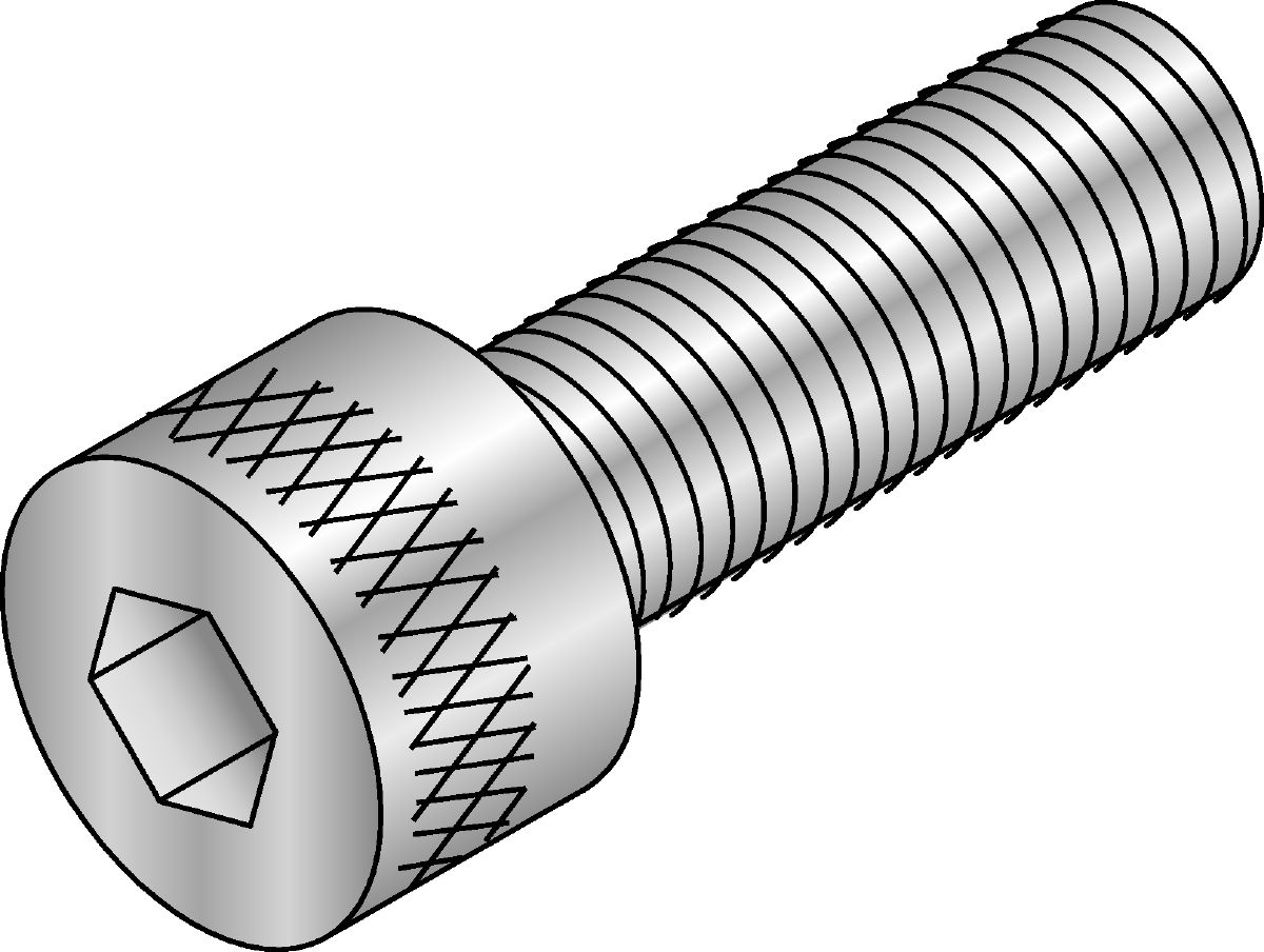 Vis à tête cylindrique à six pans creux galvanisée DIN 912