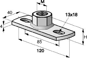 PATIKIL 160mm Soffitto Luce Piastra Kit, 4 Set Apparecchi Montaggio Staffa Acciaio Traversa per Casa Ufficio Sospensione Parete, con Vite Rondella Dado