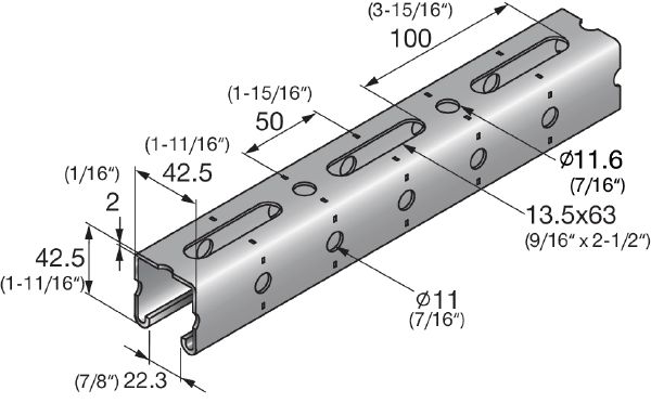MT-40 OC C-Channel profile - Modular support profiles - Hilti