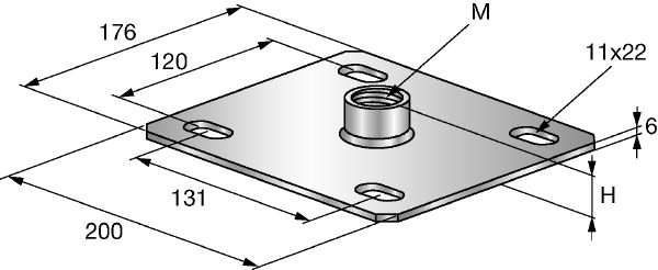 Verzinkte Gerüstgrundplatten – 12,7 X 12,7 X 4,5 Cm, 4 Stück, Trägt Bis 500 Pfund, Für Stabile Untergründe
