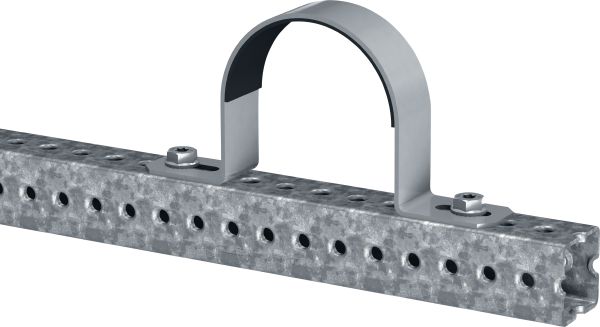 Aopin 110 mm rigido tubo cinghia morsetto 2 fori cinghia U staffa tubo cinghia clip di tensione 201 acciaio inox, per tubo di fissaggio, argento, 1 pz
