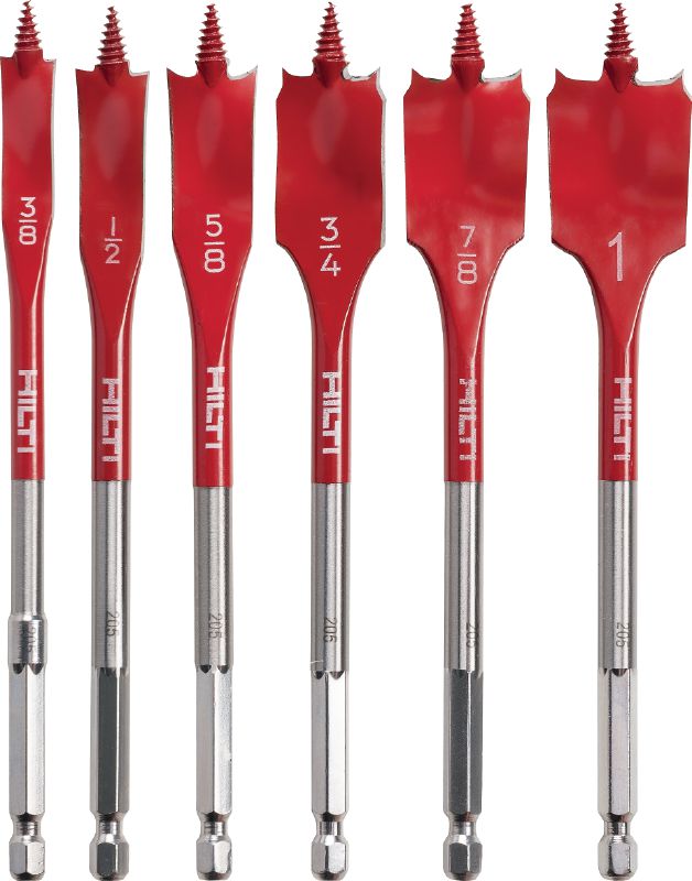 WDB-S Spade bit set - Metal, wood and other material drill bits