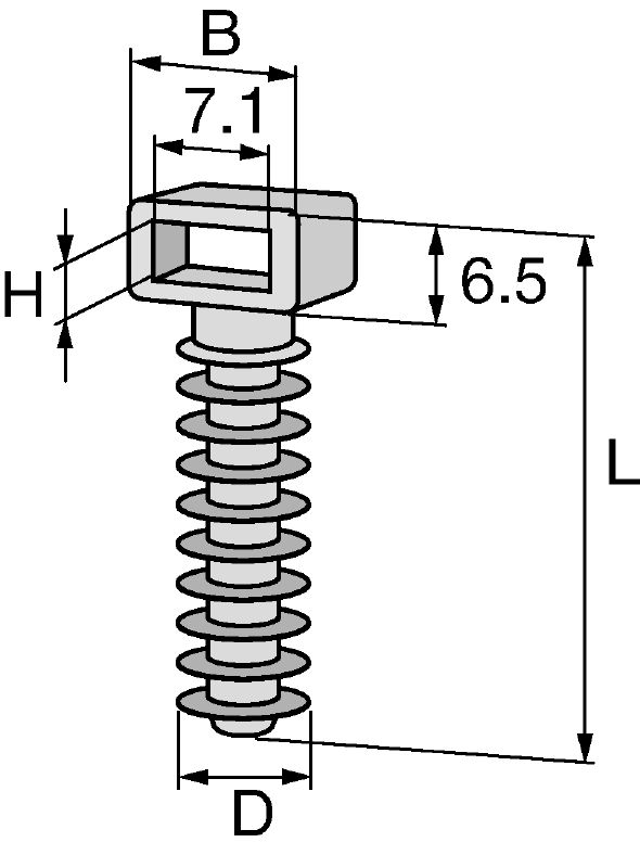 ECT Cable tie anchors (low)