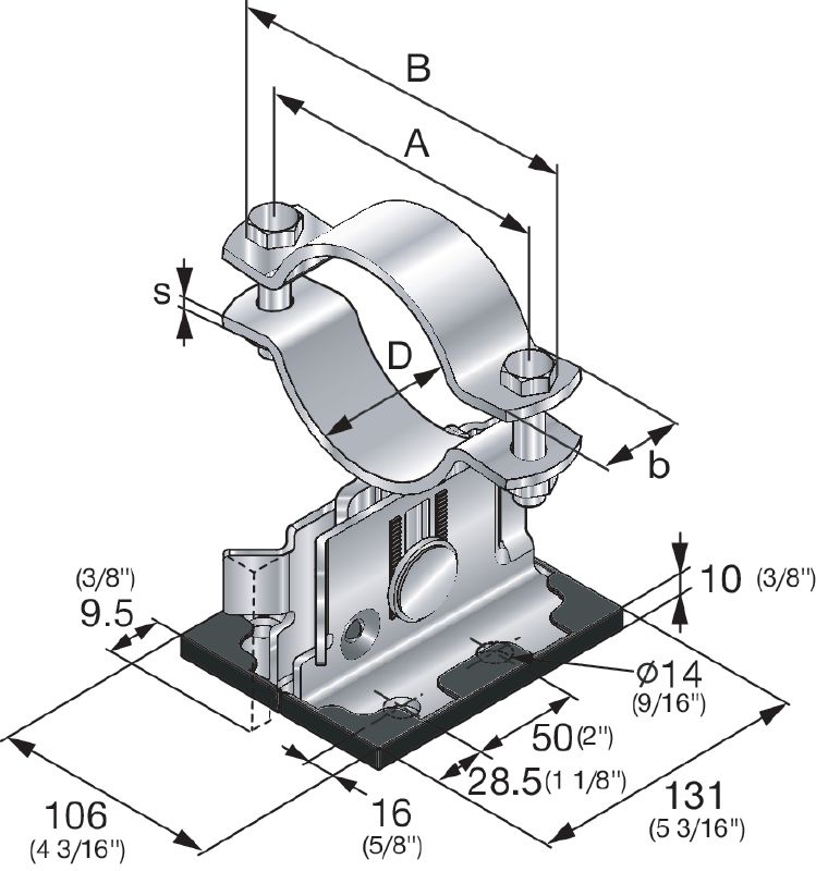 MP-PS L1-1 Single Pipe Shoe Low Version horizontal pipe clamps